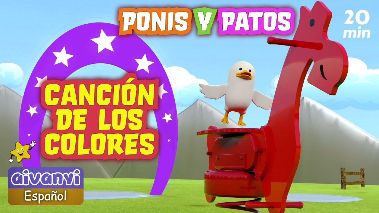 Canción de los colores 🐴 Ponis y Patos 🦆 🔴🟢🟡 Canciones infantiles 🔵🟠🟣