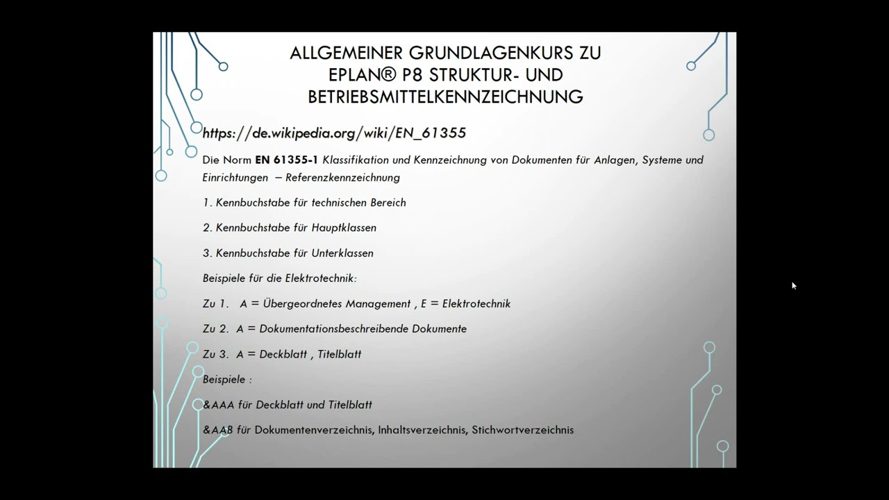 eplan® P8 2.8 Einsteigerkurs 1.8 Strukturkennzeichen