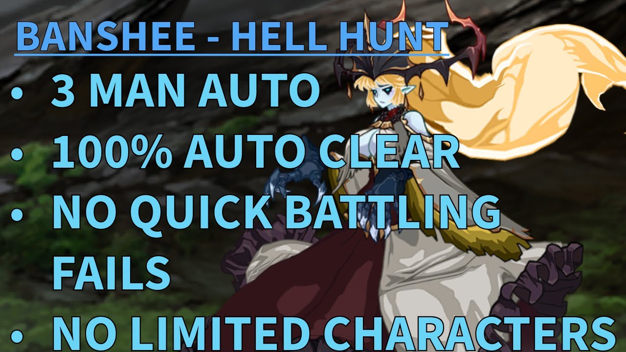 Banshee Hunt Hell || 3 Man-Auto 100% clear || Epic Seven (May 2025)