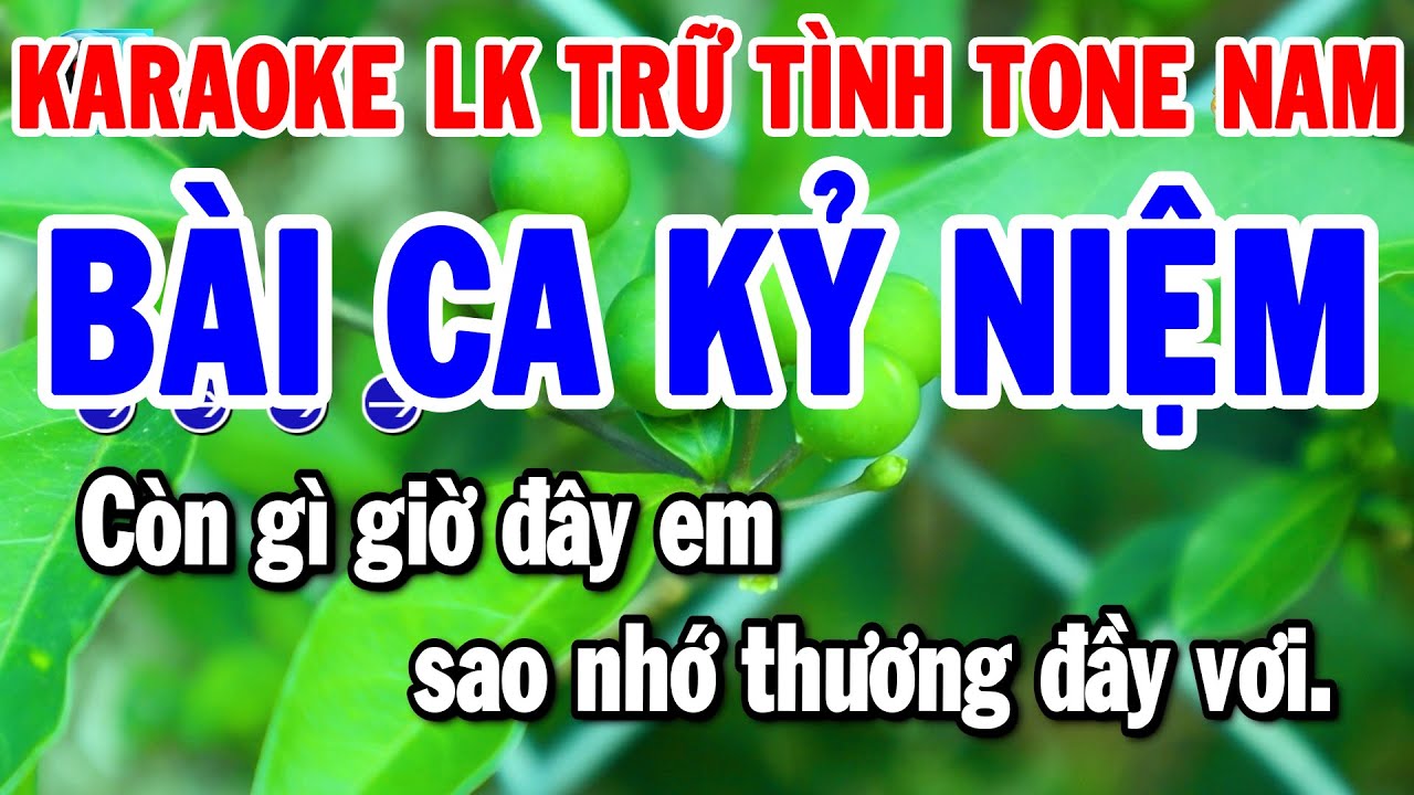 Karaoke Liên Khúc Nhạc Trữ Tình Dễ Hát Tone Nam | Bài Ca Kỷ Niệm - Tàu Đêm Năm Cũ | Thanh Hải