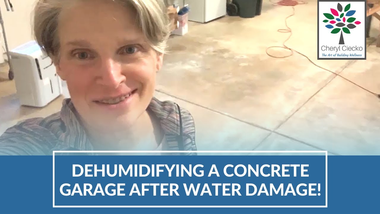 Dehumidifying A Concrete Garage After Water Damage EPISODE 22 Building Well & Avoiding Mold