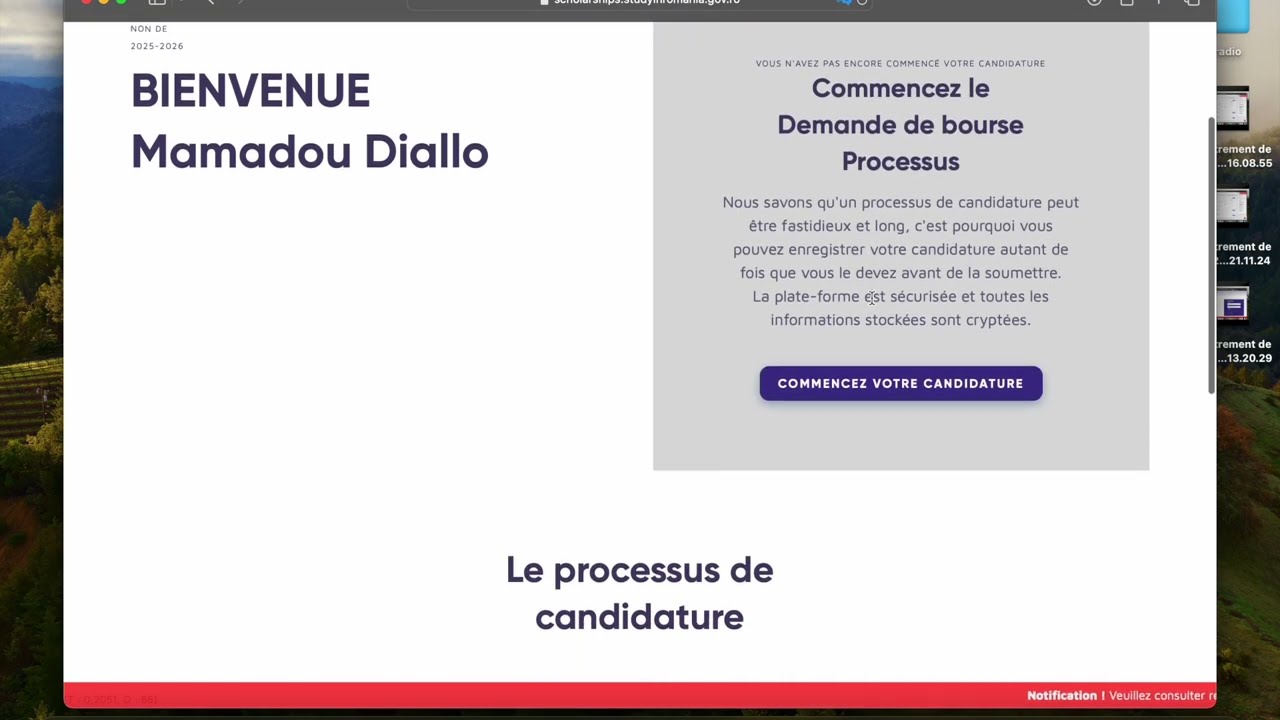 Comment postuler à la bourse d'étude du gouvernement roumain en 2025