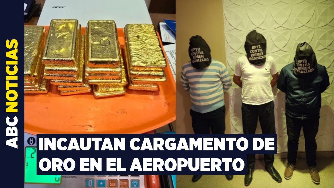 Tres detenidos en el Aeropuerto Silvio Pettirossi al intentar llevar 22 kilos de oro a Panamá
