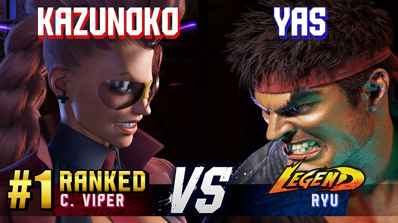 SF6 ▰ KAZUNOKO (#1 Ranked C.Viper) vs YAS (Ryu) ▰ High Level Gameplay