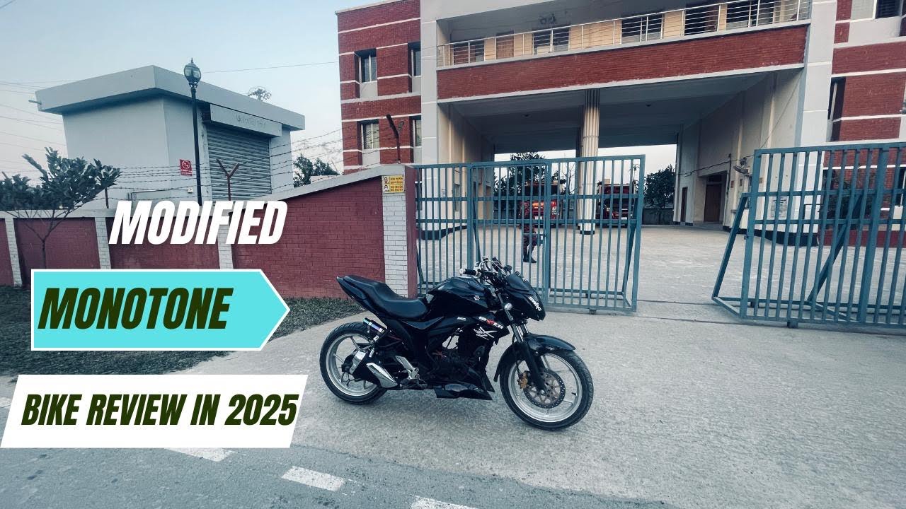 Modified Gixxer monotone bike review  in 2025 || Vlog With Miru