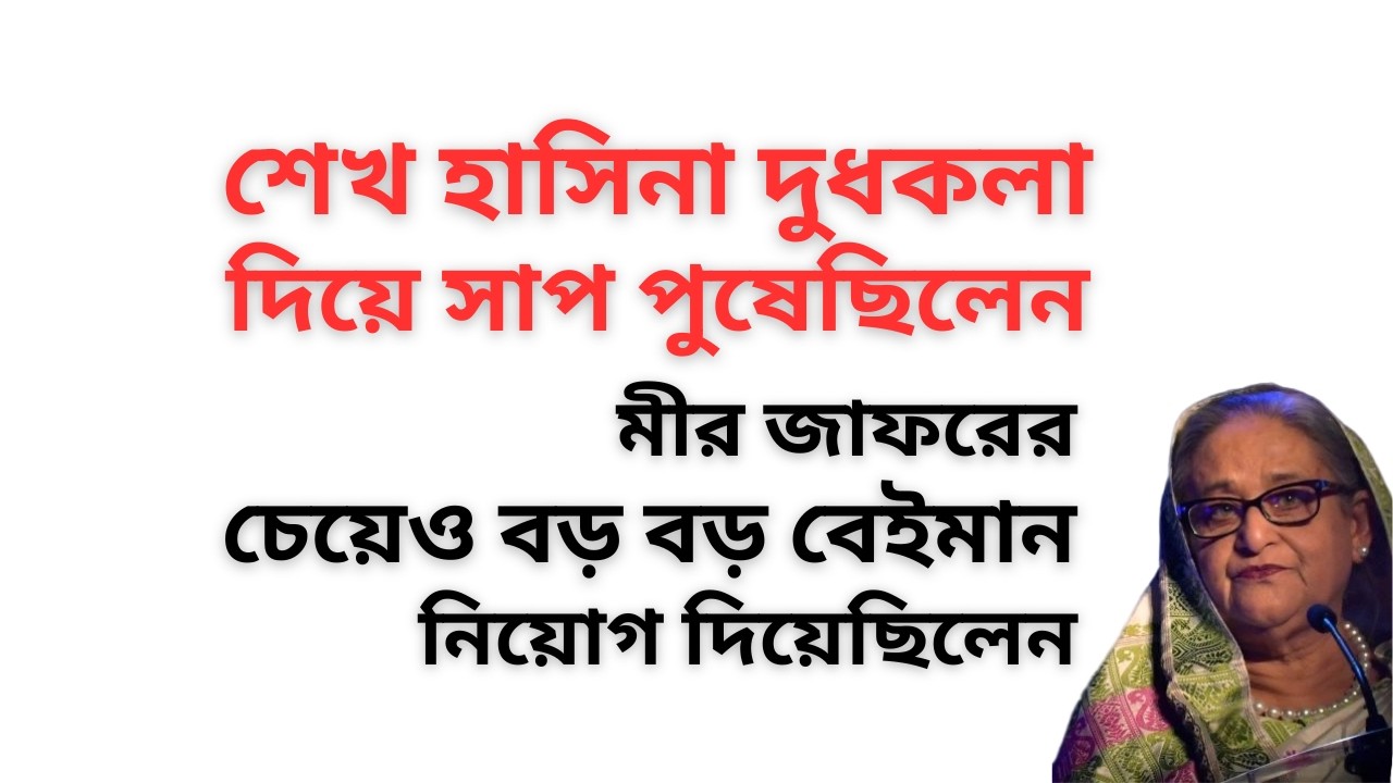 শেখ হাসিনা দুধকলা দিয়ে সাপ পুষেছিলেন ! মীর জাফরের চেয়েও বড় বড় বেইমান নিয়োগ দিয়েছিলেন !