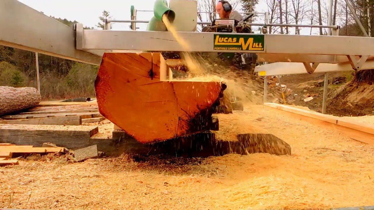 Milling a pine with the lucas mill