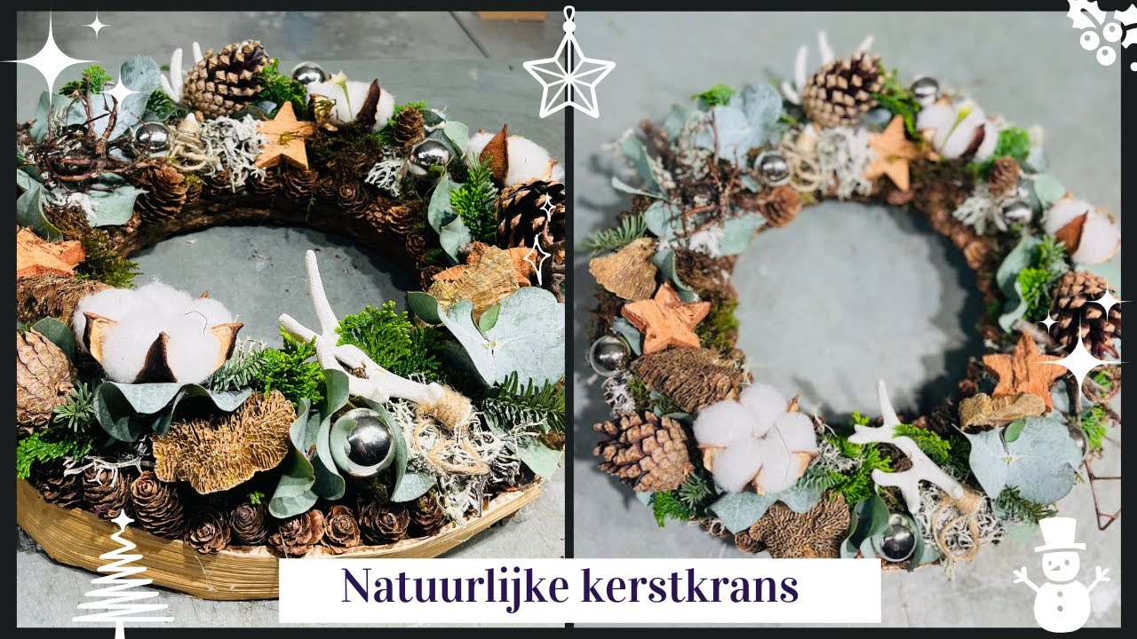 Bijzondere kerstkrans 🎄✨| Kerstbloemstuk #7 | Cursus Bloemschikken #197 | Carlein Tukkers