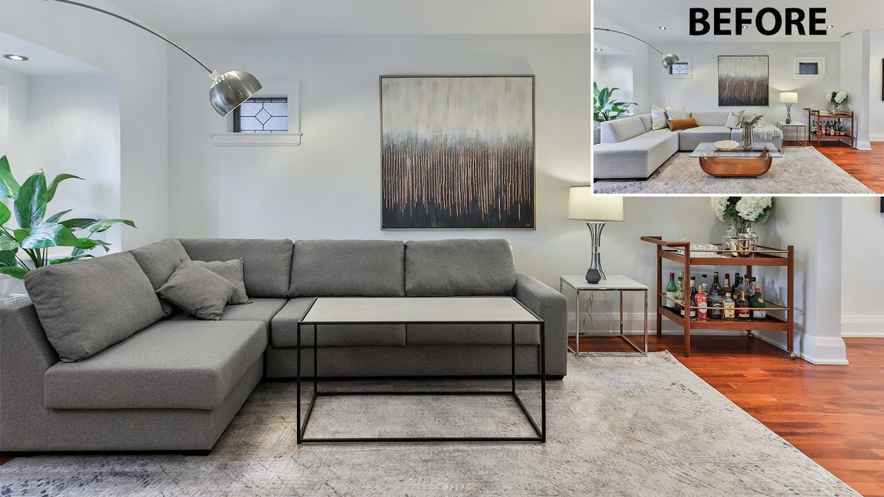 How to add a brown sofa in a living room using Photoshop - Off White Studio