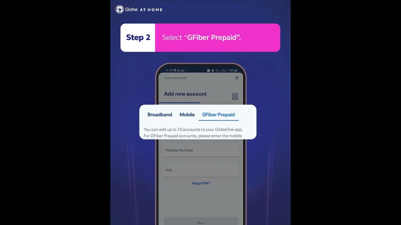 How to Register  GFiber Prepaid via GlobeOne App