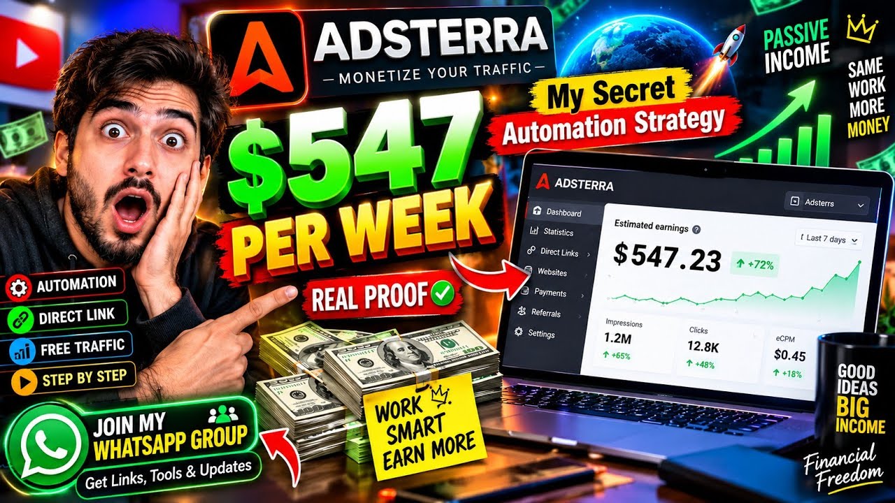 I Made $1280 With Adsterra: My Step-by-Step Earning Method | Adsterra Direct Link | Adsterra India 