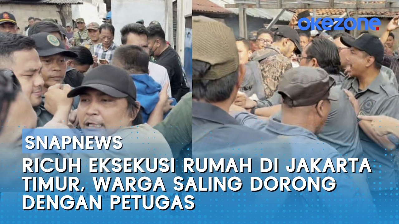Ricuh Eksekusi Rumah di Jakarta Timur, Warga Saling Dorong dengan Petugas