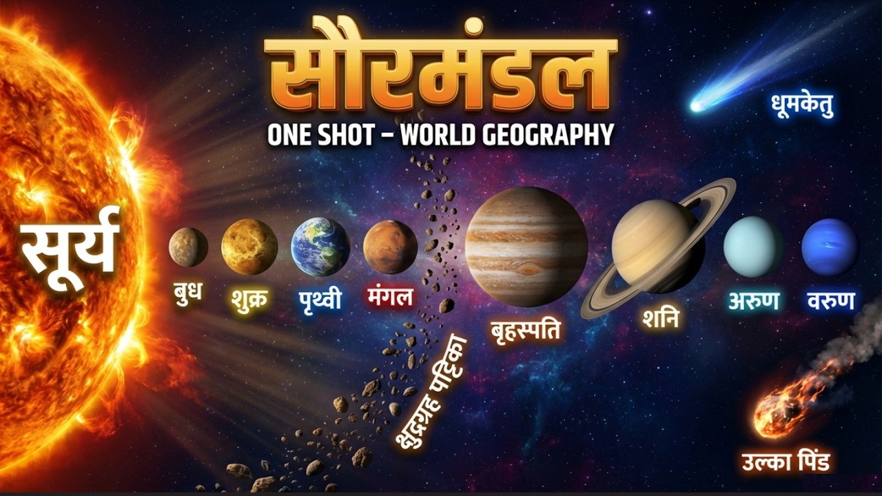 Solar System का पूरा ज्ञान एक Video में | सौरमंडल  | Planets, Stars , Satellites | Vishnu Sir