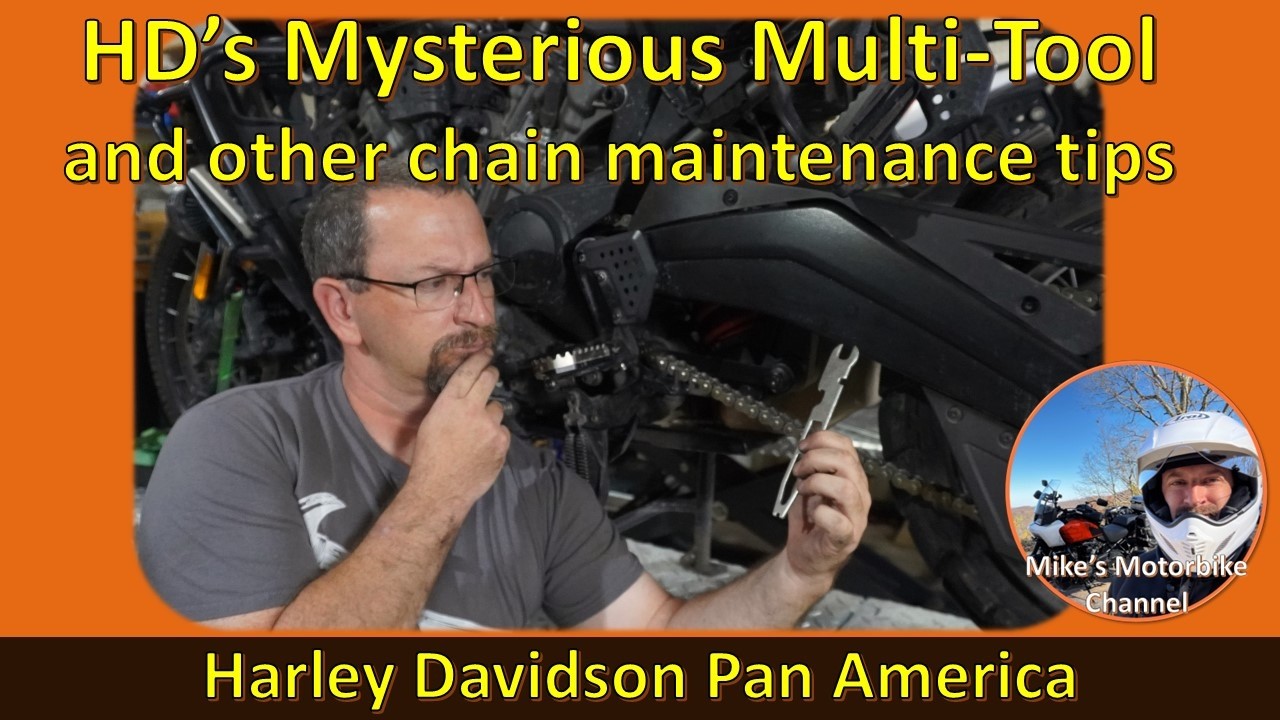 HD Pan America chain maintenance, checking slack, alignment and stretch