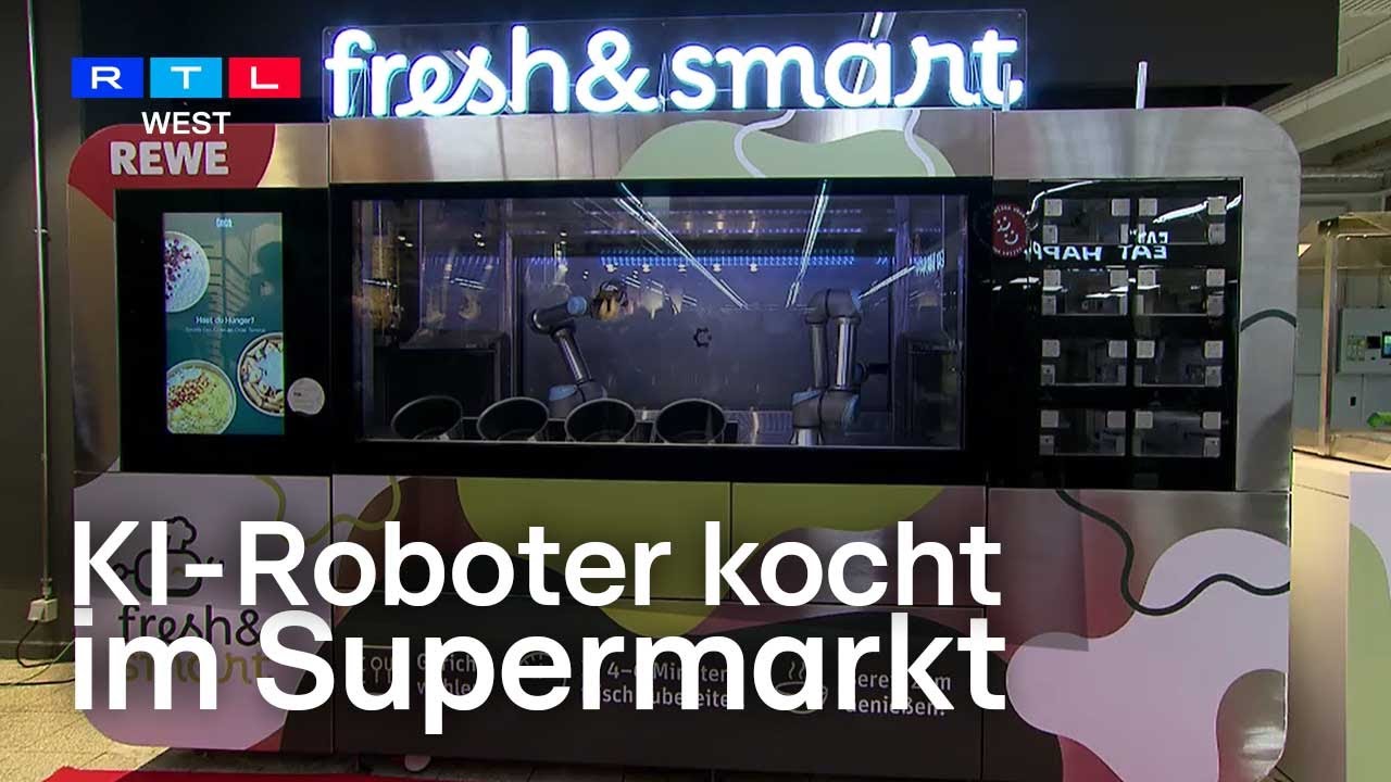 Düsseldorfer Rewe präsentiert KI-Kochroboter | RTL WEST