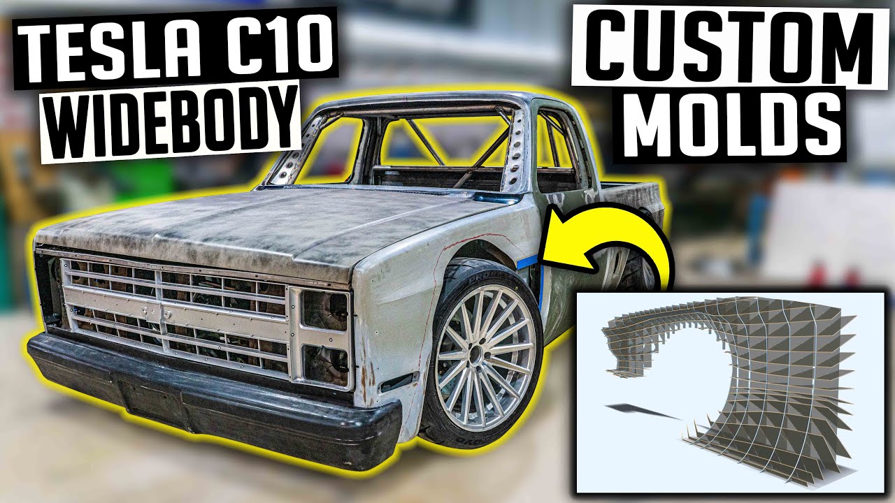 Custom Carbon Widebody Kit For Tesla Swapped Squarebody - Electric C10 Ep. 14