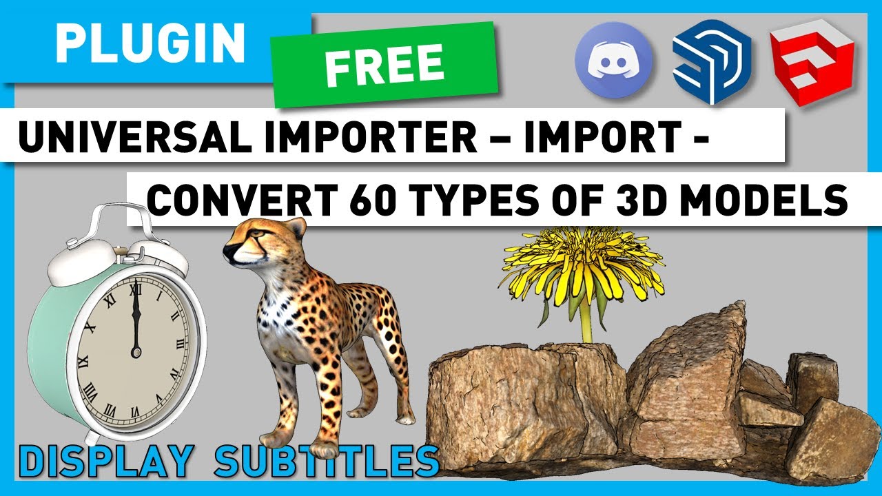Universal Importer - Import - Convert 60 types of 3D models - FBX OBJ STL GLTF DAE STEP plugin