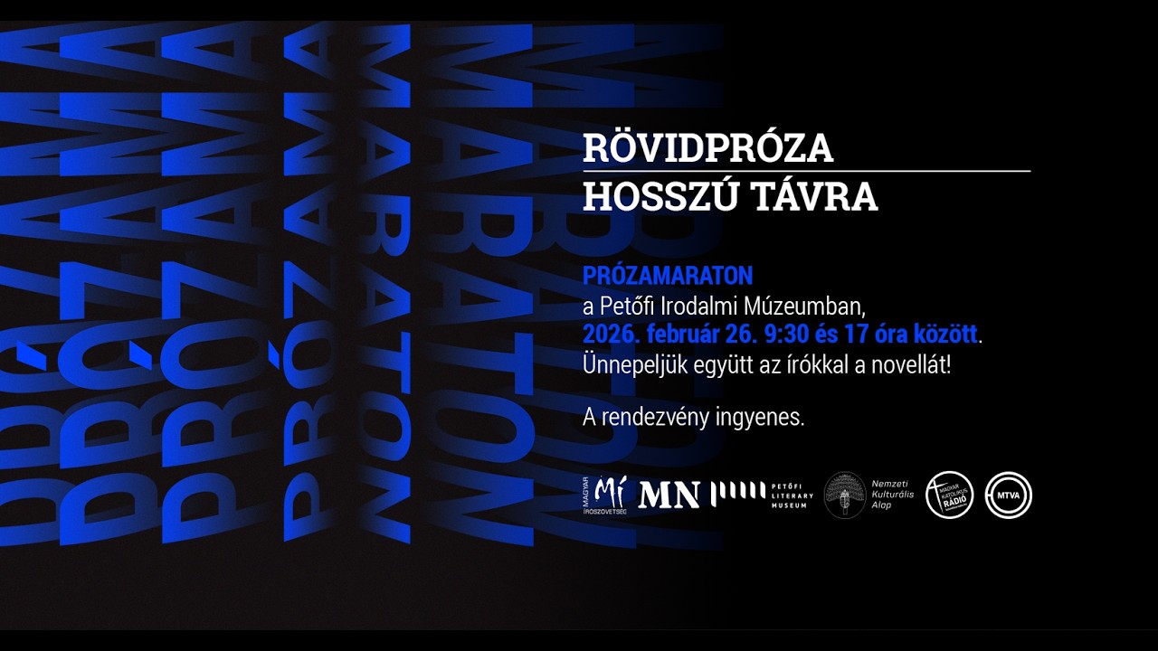 Prózamaraton 2026 | 22 író az év legjobb novelláival