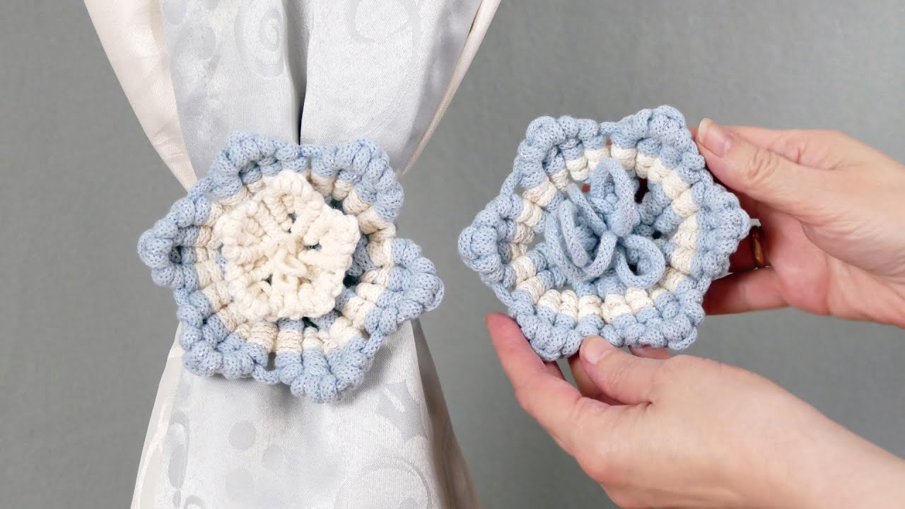 Macrame Flower Curtain TieBacks Tutorial