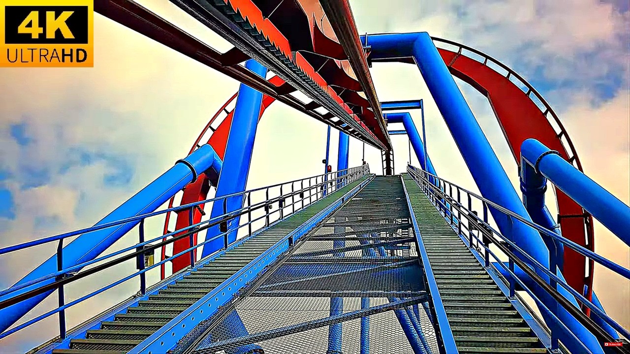 Banshee Front Row On-Ride POV 4K 60fps B&M Inverted Roller Coaster Kings Island