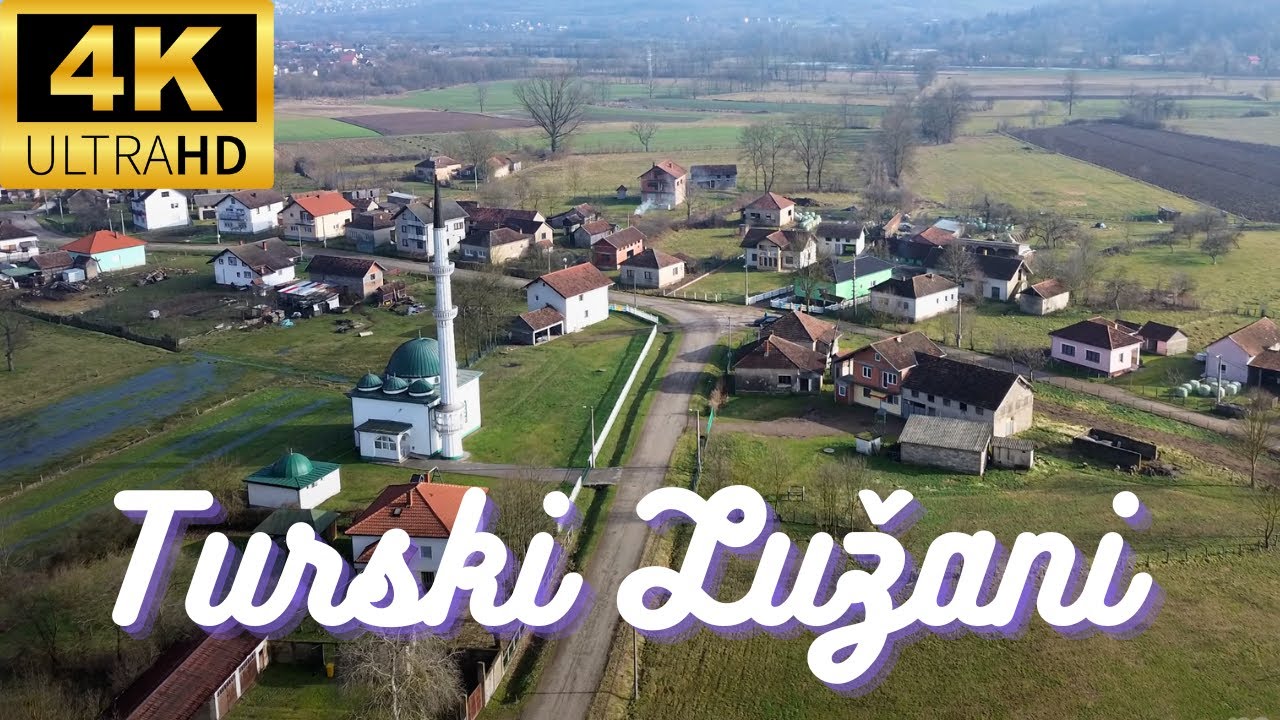 Turski Lužani (Derventa) : Snimka iz zraka / dron video (4K)