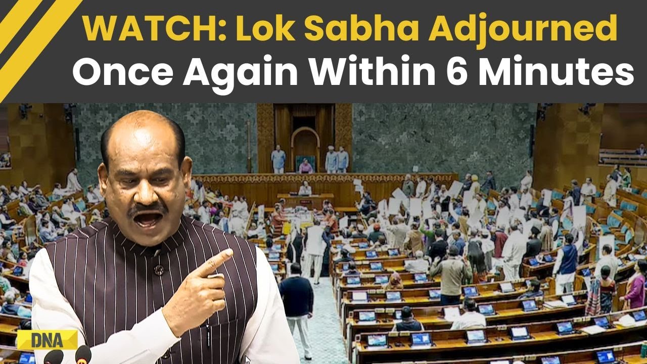 Lok Sabha Session: Uproar Rocks Lok Sabha Once Again, House Adjourned Minutes After Session Begins