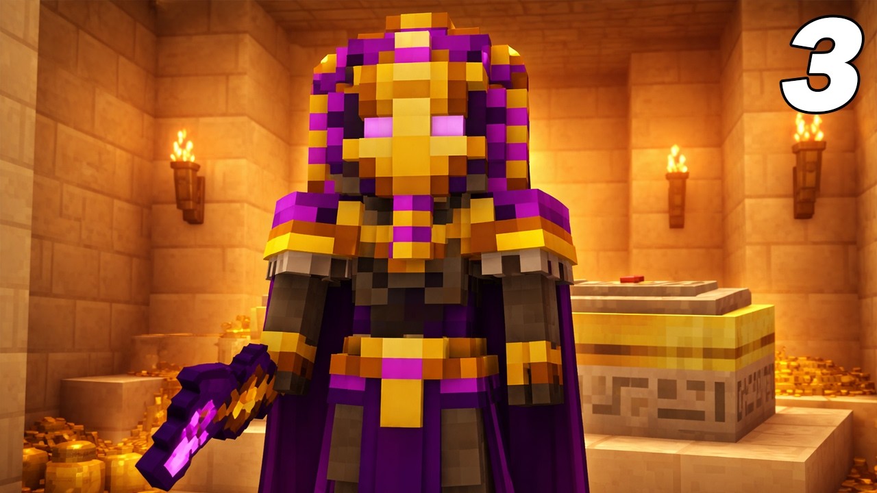J'attaque le Pharaon dans sa Pyramide ! Egypte Minecraft 3