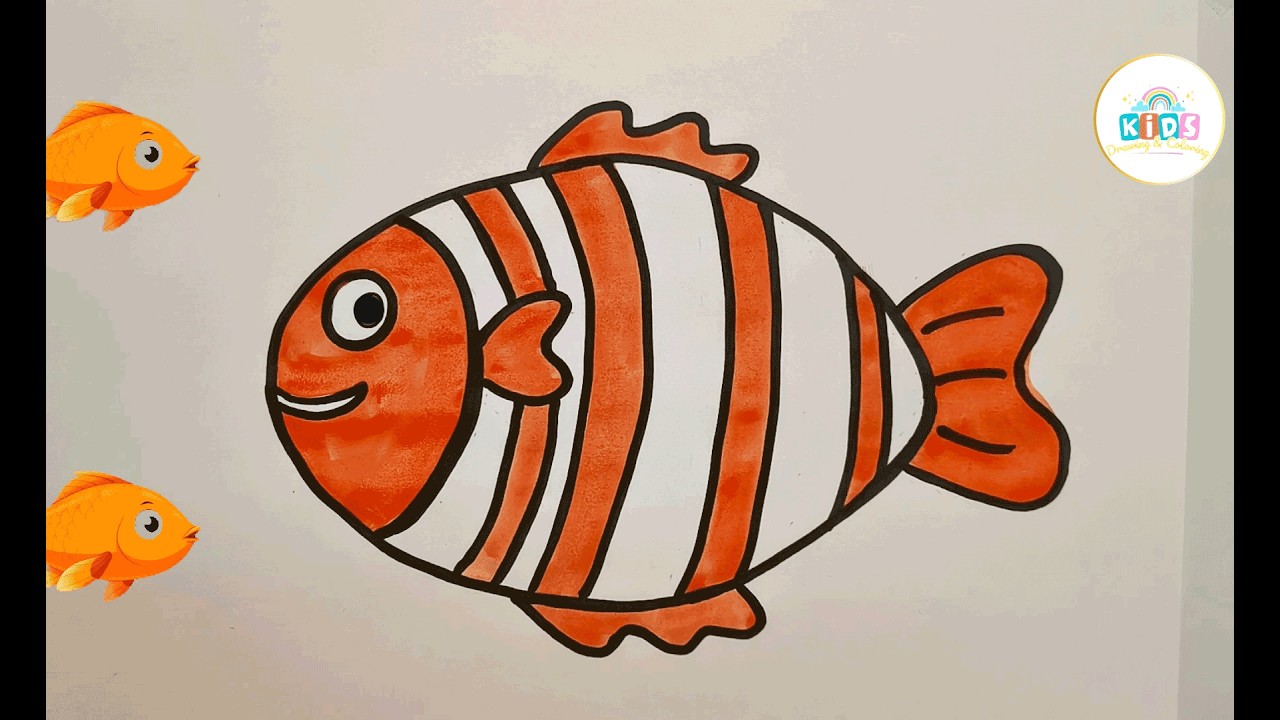 How to Draw a Fish | Easy Fish Drawing for Kids Step by Step
