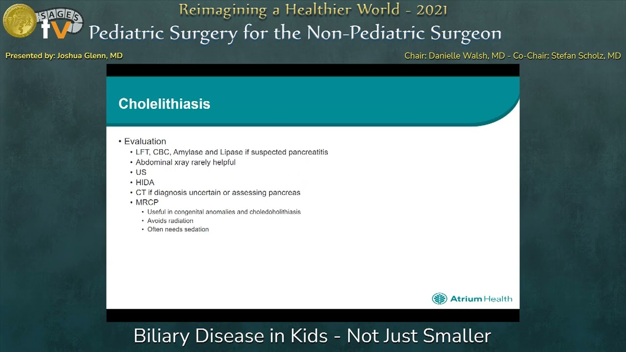 Biliary Disease in Kids - Not Just Smaller