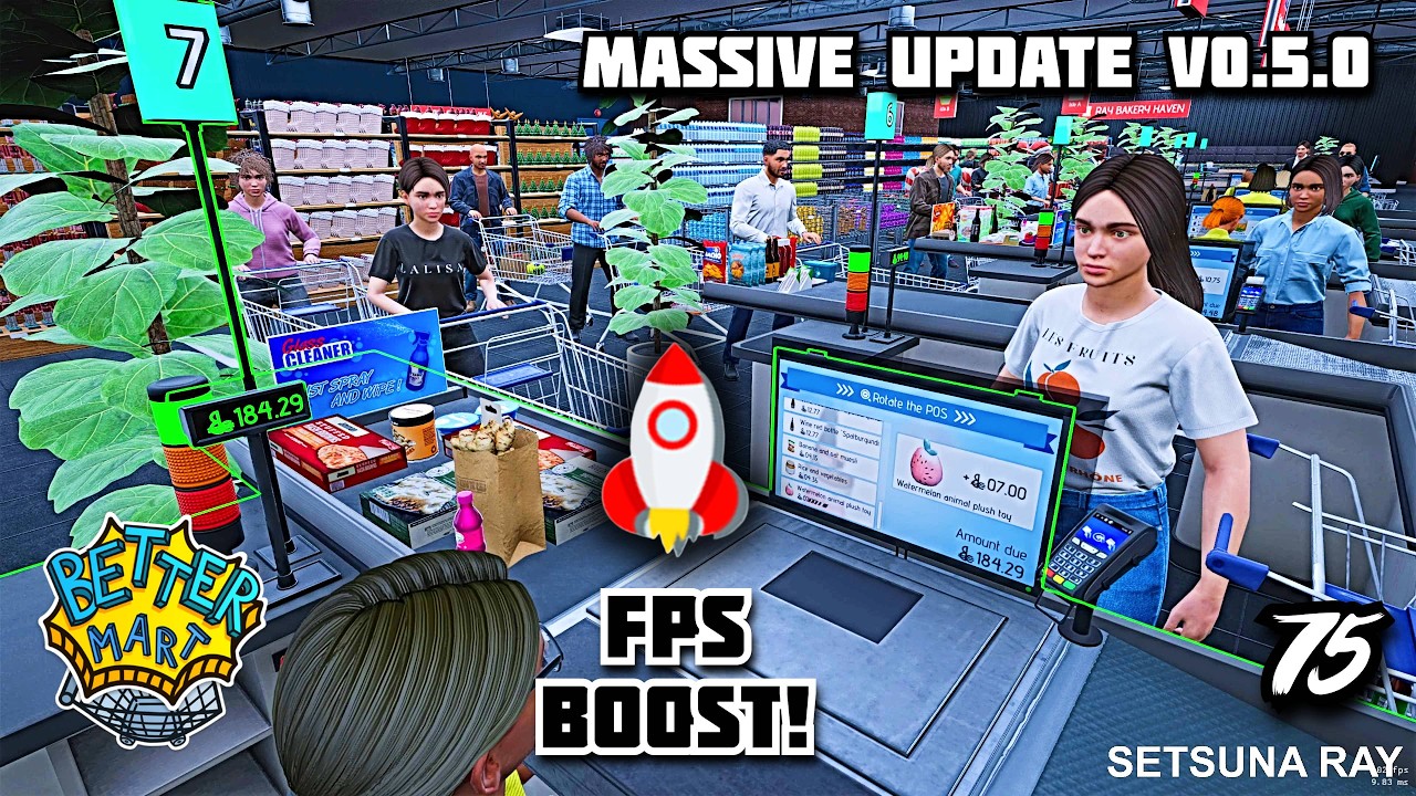Better Mart Simulator #75 v0.5.0 New Massive Update! FPS BOOST! Cozy Gameplay