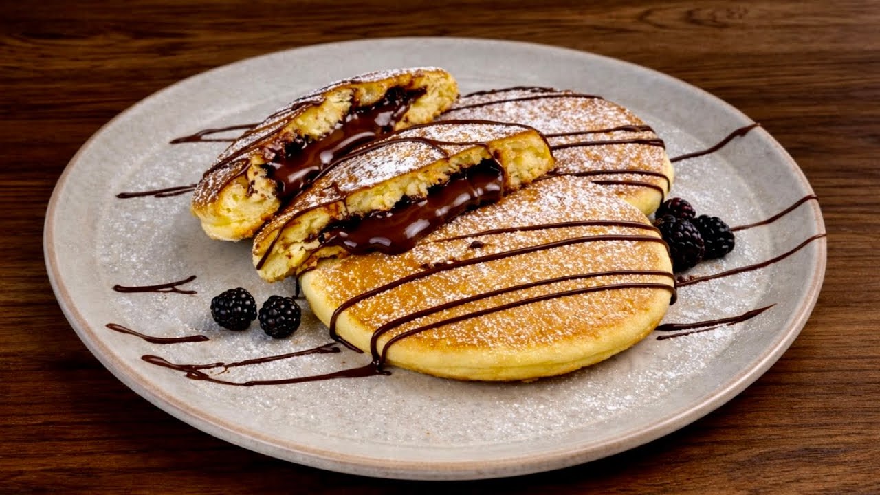 Homemade Fluffy Chocolate Pancakes🥞🍫