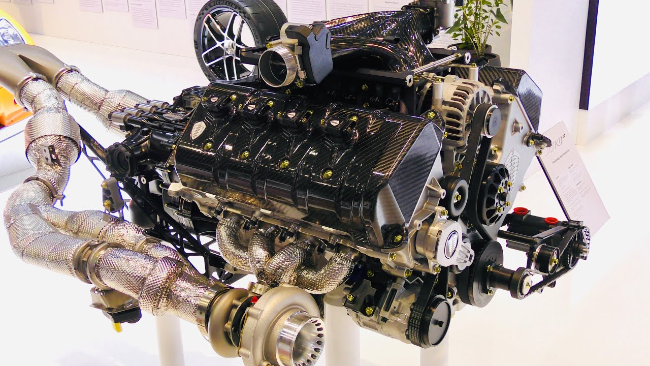 Koenigsegg Jesko Engine - 5.0 litre twin-turbo V8 with 1600 HP - (4K) Supercars DD