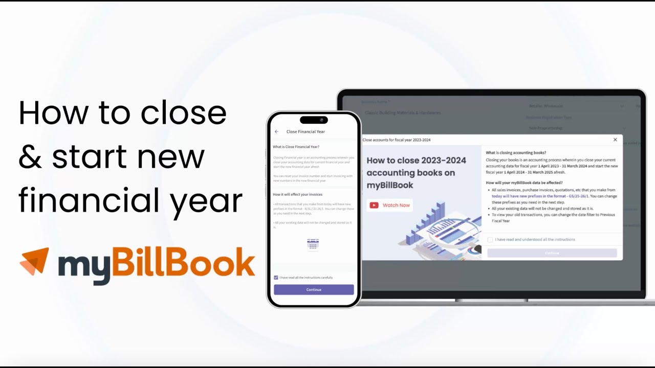 How to Close Financial Year 2025 in myBillBook