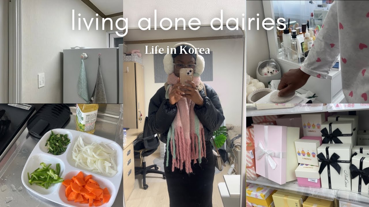 Days in my life in Korea ❄️| Living alone dairies | friends hangout, nails maintenance, cleaning 