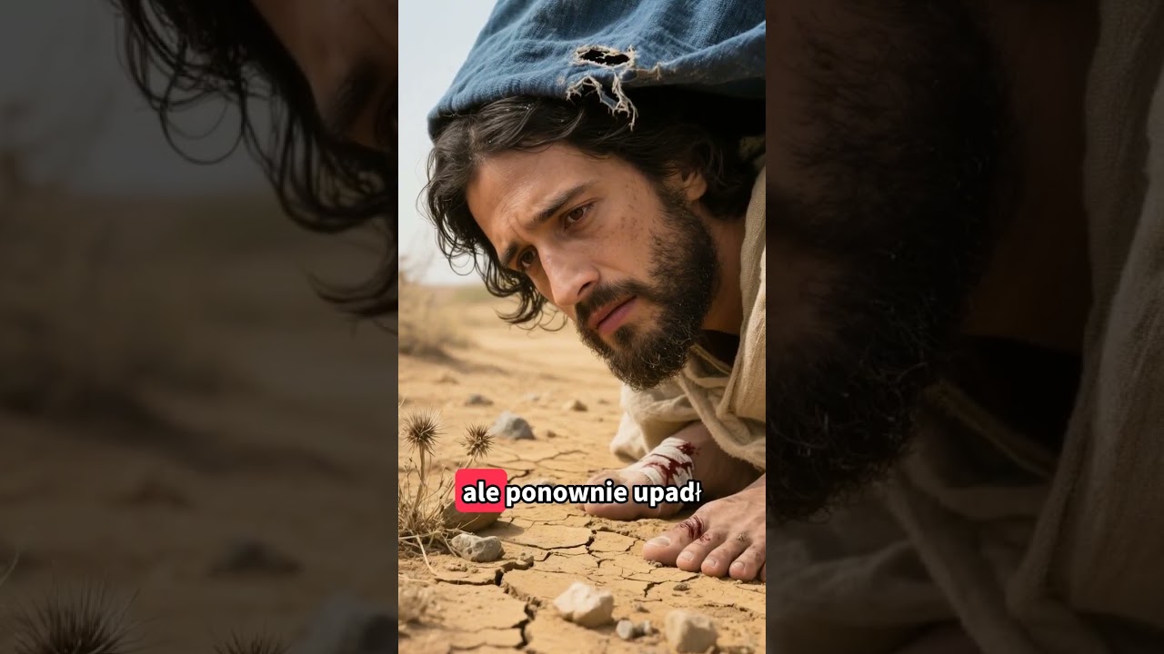 Jezus ukrzyżowany i upadł pod Poncjuszem Piłatem  #Biblia #Wiara #Chrześcijaństwo #Pasja #Modlitwa