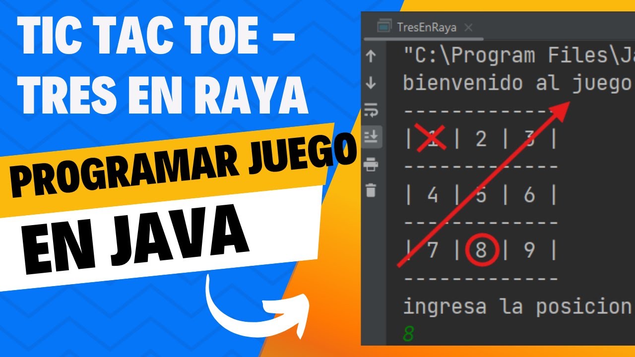 Juego en JAVA Tres en Raya, Tic Tac Toe , aprende a programarlo paso a paso 1