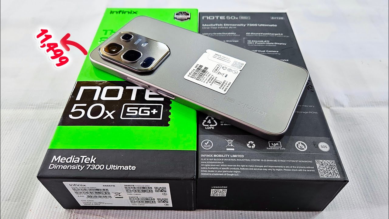 Infinix Note 50x 5G+ 6/128 Unboxing and Price Details - Under 11499
