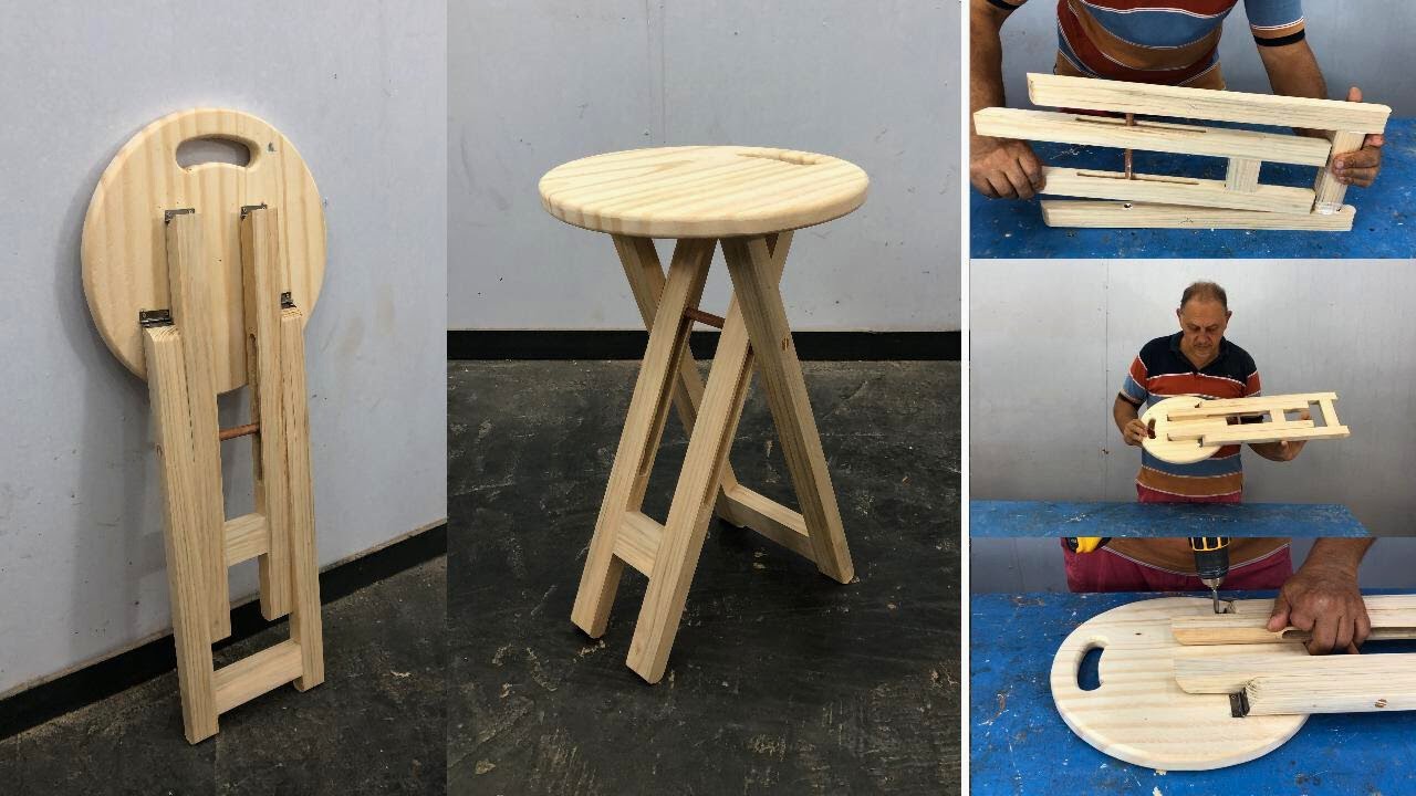 🚀 Increíble Banqueta Plegable de Madera: ¡Fácil de Hacer y Súper Práctica! 🔥