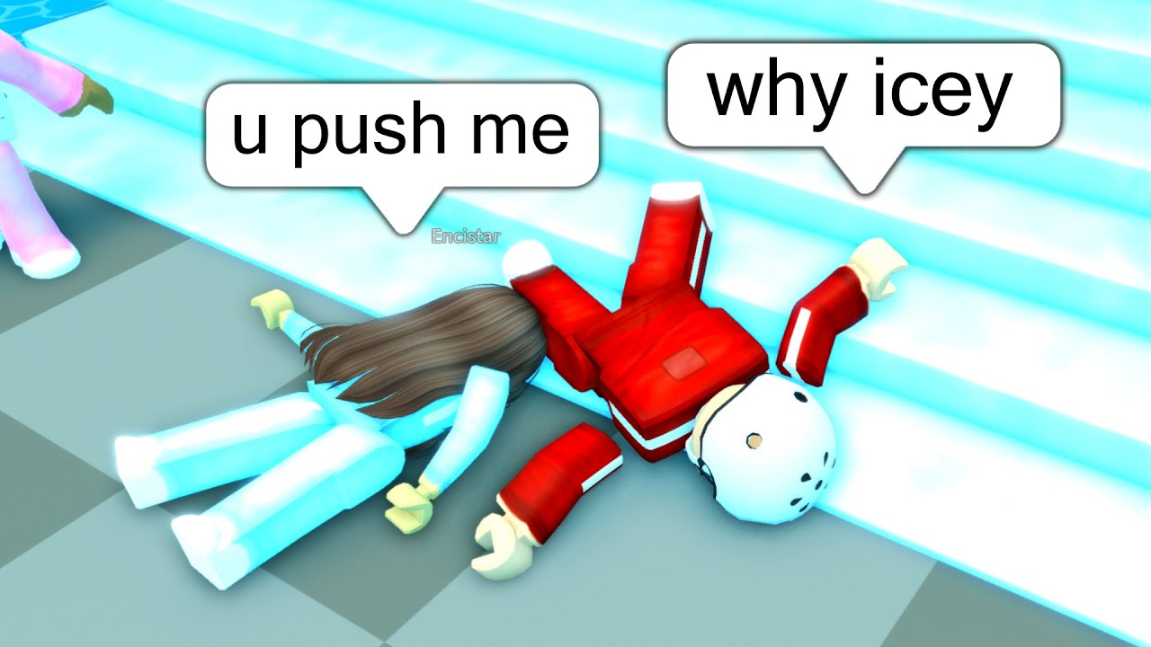 I pushed people down Slippery Stairs on Roblox