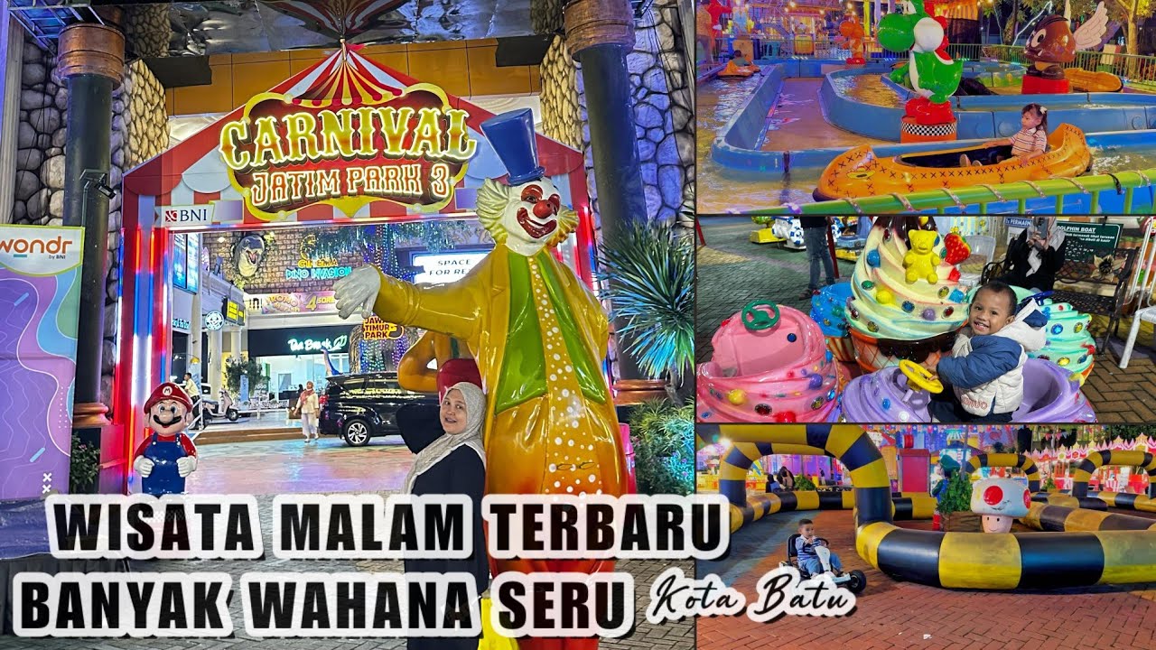 Dino Carnival || Wisata Malam Terbaru Kota Batu || Tiket Masuk Gratis || Jatim Park 3