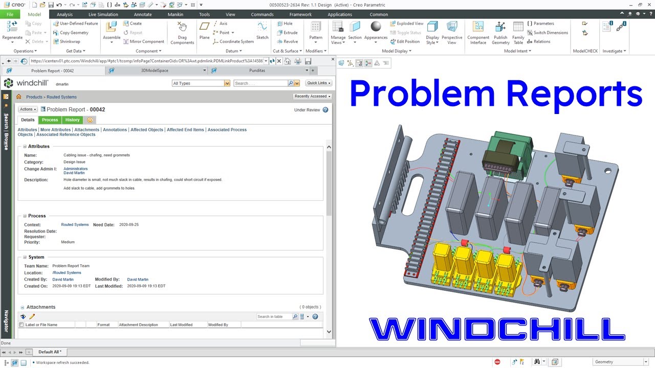 PTC Windchill PDMLink — Отчёты о проблемах | Управление изменениями