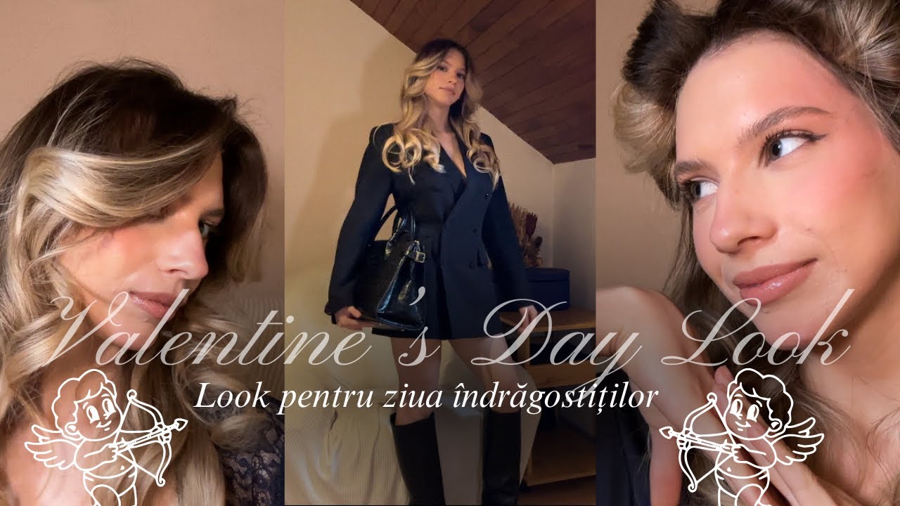 Look pentru ziua îndrăgostiților🩷| Machiaj, coafură și 3 ținute