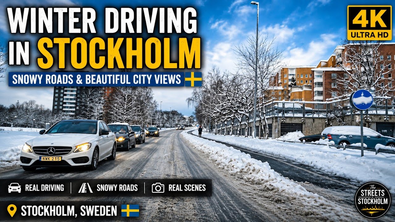 Calm driving Stockholm , winter ( South)