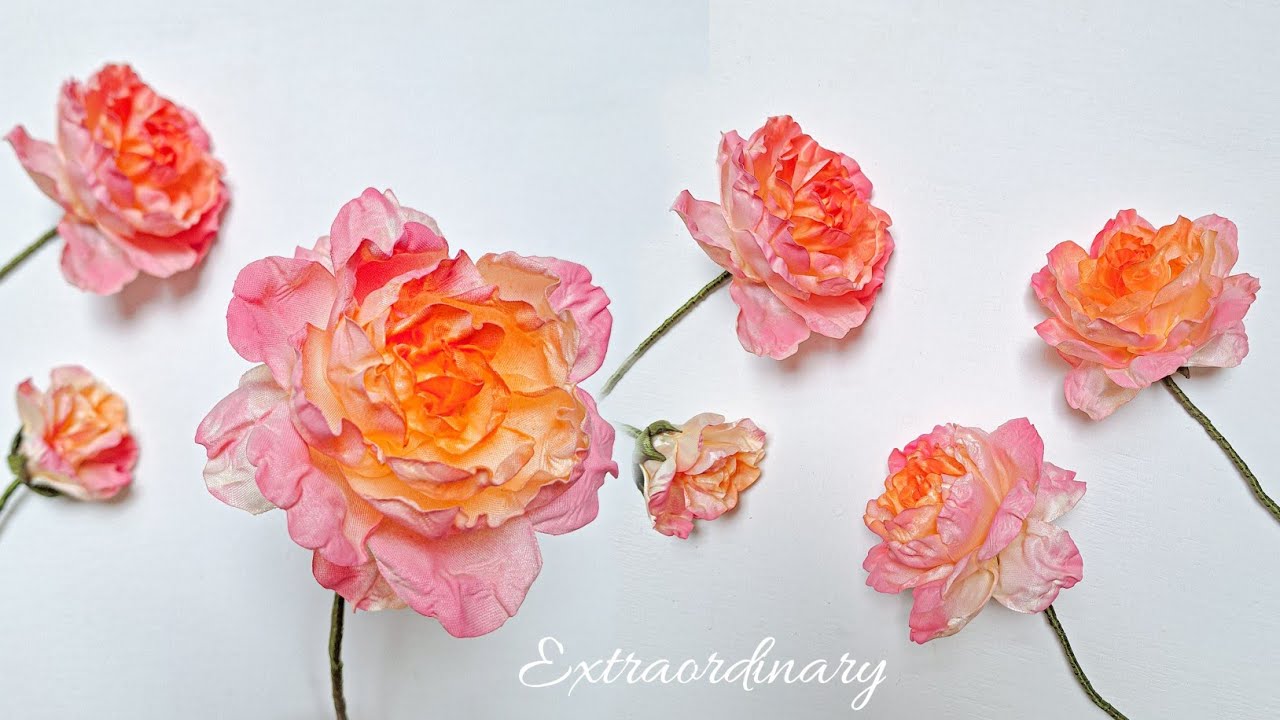 DIY, Chaleur' Japanese Rose from Satin Ribbon | 4K| Extraordinary Craft | Satin Craft | CyzecoSRF#36