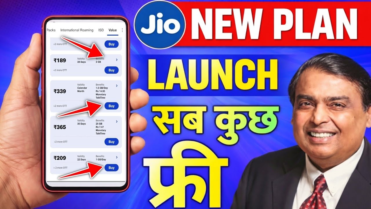 Mobile Recharge New Offers Today | Jio New Plan Offer Lounch 339 or 209 | Jio Cheapest 4G,5G Plans