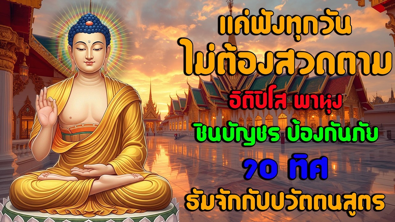 รวมบท อิติปิโส พาหุง ชินบัญชร ป้องกันภัย ๑๐ ทิศ มหาเมตตาใหญ่ ยอดพระกัณฑ์ไตรปิฎก ธัมจักกัปปวัตตนสูตร