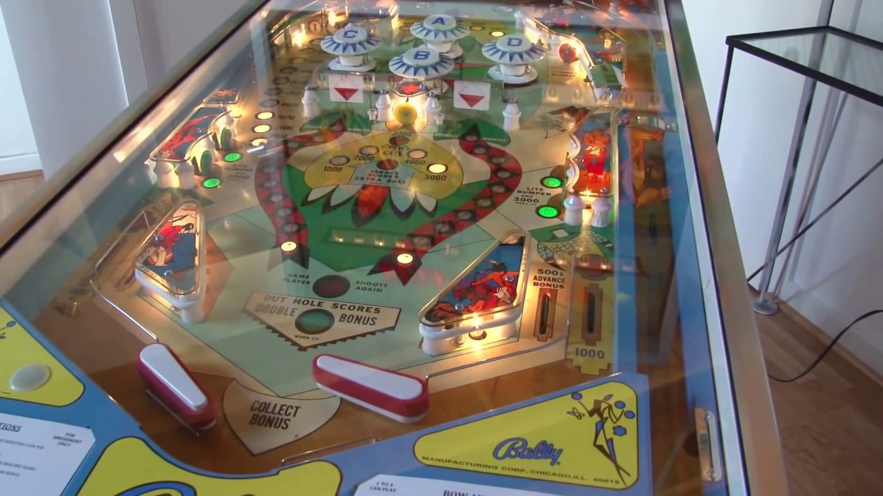 1975 Bally Bow and Arrow Pinball Machine Collectors Dream /  Pinball Pickers.com