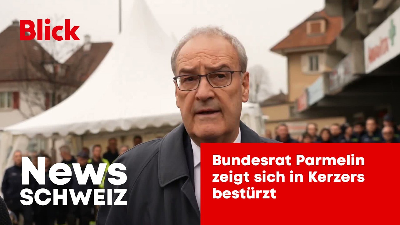 Bundesrat Parmelin zeigt sich in Kerzers bestürzt