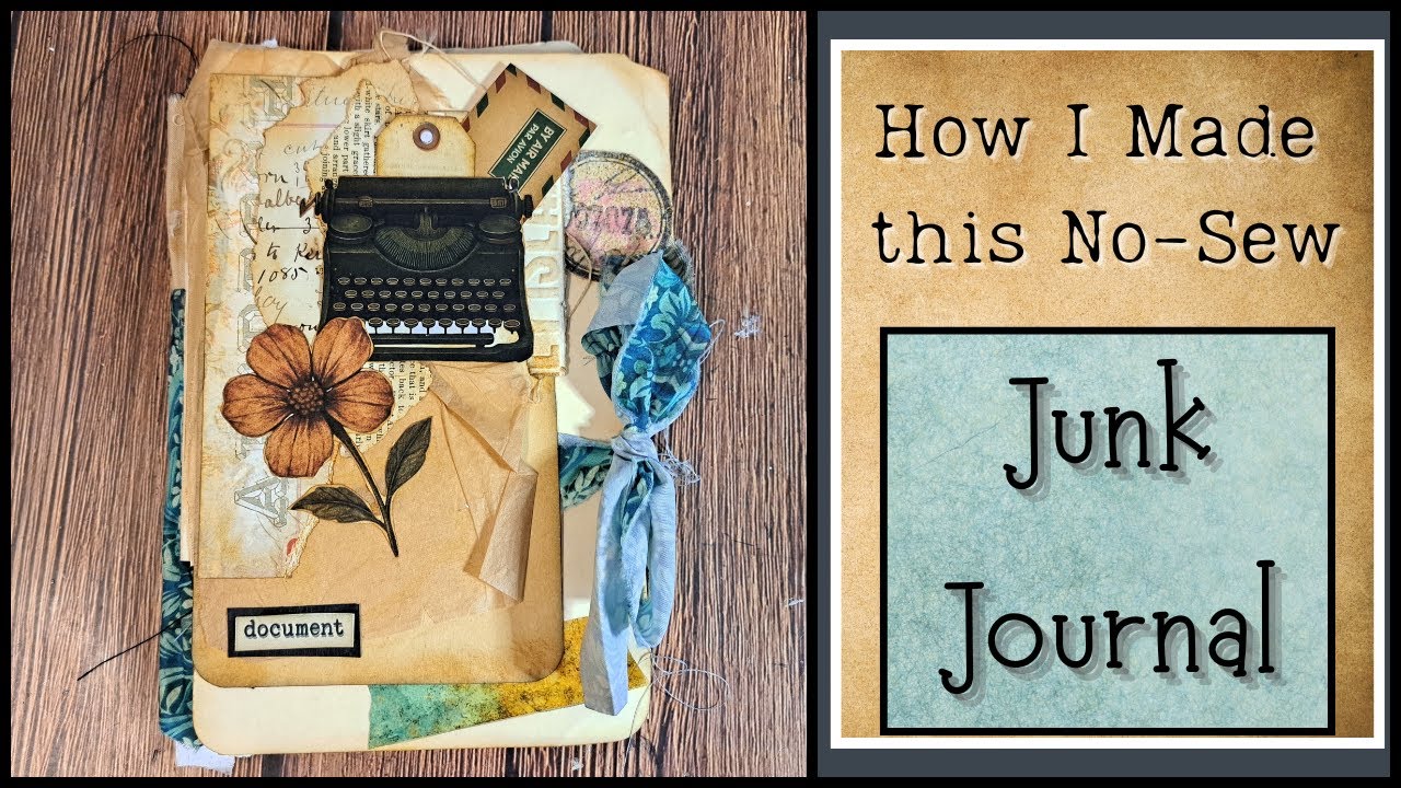 How I Made This No Sew Junk Journal #diy #art #junkjournal