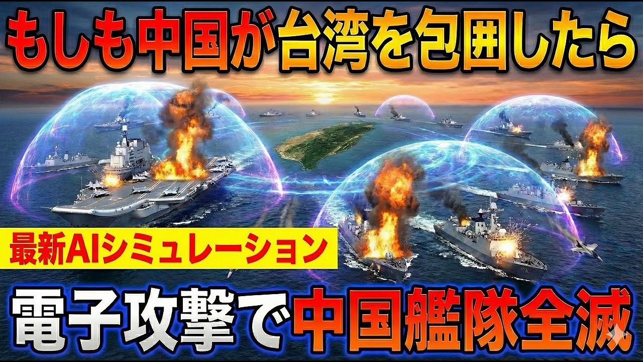 【日本の最強兵器】中国空母「福建」が台湾に侵攻で電磁カタパルトを披露！与那国島の秘密兵器で日本が怒涛の大逆襲！【最新AIシミュレーション】